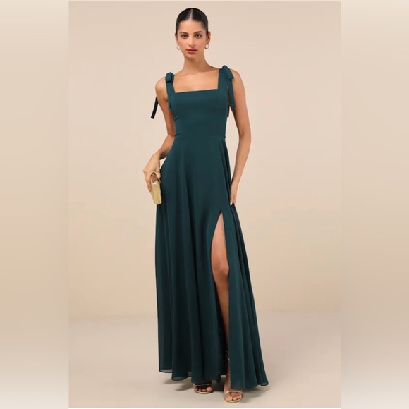 Lulus Dresses & Skirts - NWT Lulus Green Maxi Dress- Bridesmaid- Evening Gown-Event